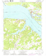 Surry Virginia Historical topographic map, 1:24000 scale, 7.5 X 7.5 Minute, Year 1965