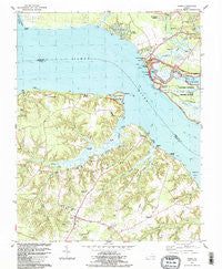 Surry Virginia Historical topographic map, 1:24000 scale, 7.5 X 7.5 Minute, Year 1983
