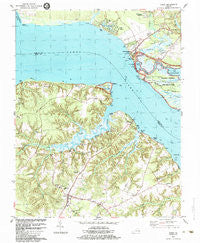 Surry Virginia Historical topographic map, 1:24000 scale, 7.5 X 7.5 Minute, Year 1983