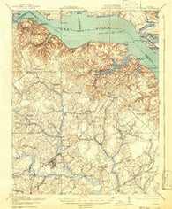 Surry Virginia Historical topographic map, 1:62500 scale, 15 X 15 Minute, Year 1919