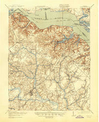 Surry Virginia Historical topographic map, 1:62500 scale, 15 X 15 Minute, Year 1919