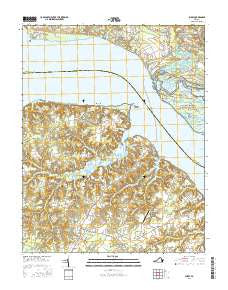 Surry Virginia Current topographic map, 1:24000 scale, 7.5 X 7.5 Minute, Year 2016