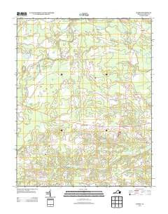 Sussex Virginia Historical topographic map, 1:24000 scale, 7.5 X 7.5 Minute, Year 2013