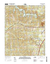 Sutherland Virginia Current topographic map, 1:24000 scale, 7.5 X 7.5 Minute, Year 2016
