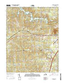 Sutherland Virginia Current topographic map, 1:24000 scale, 7.5 X 7.5 Minute, Year 2016