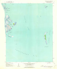Tangier Island Virginia Historical topographic map, 1:24000 scale, 7.5 X 7.5 Minute, Year 1942
