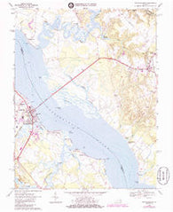 Tappahannock Virginia Historical topographic map, 1:24000 scale, 7.5 X 7.5 Minute, Year 1968