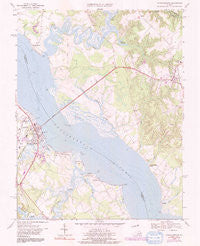 Tappahannock Virginia Historical topographic map, 1:24000 scale, 7.5 X 7.5 Minute, Year 1968