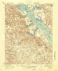 Tappahannock Virginia Historical topographic map, 1:62500 scale, 15 X 15 Minute, Year 1918