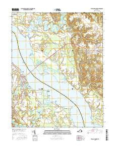 Tappahannock Virginia Current topographic map, 1:24000 scale, 7.5 X 7.5 Minute, Year 2016