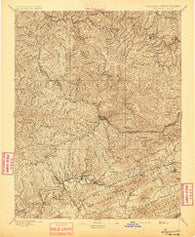 Tazewell Virginia Historical topographic map, 1:125000 scale, 30 X 30 Minute, Year 1895