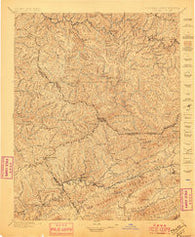 Tazewell Virginia Historical topographic map, 1:125000 scale, 30 X 30 Minute, Year 1897