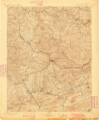 Tazewell Virginia Historical topographic map, 1:125000 scale, 30 X 30 Minute, Year 1897