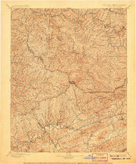 Tazewell Virginia Historical topographic map, 1:125000 scale, 30 X 30 Minute, Year 1897