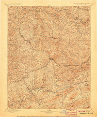 Tazewell Virginia Historical topographic map, 1:125000 scale, 30 X 30 Minute, Year 1897