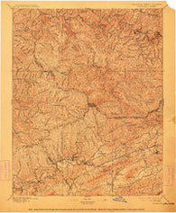 Tazewell Virginia Historical topographic map, 1:125000 scale, 30 X 30 Minute, Year 1897