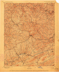 Tazewell Virginia Historical topographic map, 1:125000 scale, 30 X 30 Minute, Year 1897
