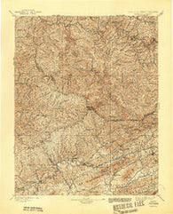 Tazewell Virginia Historical topographic map, 1:125000 scale, 30 X 30 Minute, Year 1897