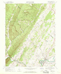 Timberville Virginia Historical topographic map, 1:24000 scale, 7.5 X 7.5 Minute, Year 1967