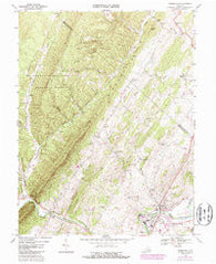 Timberville Virginia Historical topographic map, 1:24000 scale, 7.5 X 7.5 Minute, Year 1967