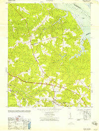 Toano Virginia Historical topographic map, 1:24000 scale, 7.5 X 7.5 Minute, Year 1958