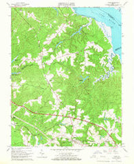 Toano Virginia Historical topographic map, 1:24000 scale, 7.5 X 7.5 Minute, Year 1965