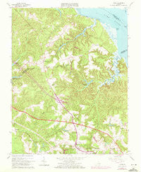 Toano Virginia Historical topographic map, 1:24000 scale, 7.5 X 7.5 Minute, Year 1965