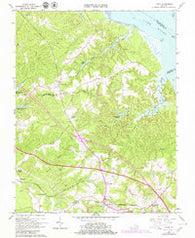 Toano Virginia Historical topographic map, 1:24000 scale, 7.5 X 7.5 Minute, Year 1965
