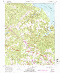 Toano Virginia Historical topographic map, 1:24000 scale, 7.5 X 7.5 Minute, Year 1965