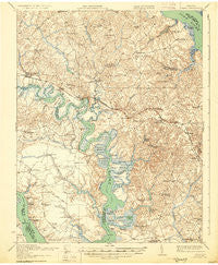 Toano Virginia Historical topographic map, 1:62500 scale, 15 X 15 Minute, Year 1918
