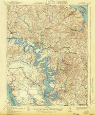 Toano Virginia Historical topographic map, 1:62500 scale, 15 X 15 Minute, Year 1918