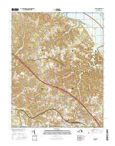 Toano Virginia Current topographic map, 1:24000 scale, 7.5 X 7.5 Minute, Year 2016