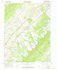 Toms Brook Virginia Historical topographic map, 1:24000 scale, 7.5 X 7.5 Minute, Year 1966