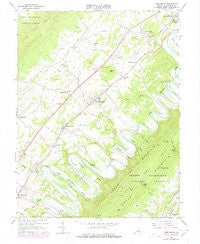 Toms Brook Virginia Historical topographic map, 1:24000 scale, 7.5 X 7.5 Minute, Year 1966