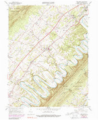 Toms Brook Virginia Historical topographic map, 1:24000 scale, 7.5 X 7.5 Minute, Year 1966