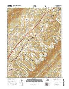 Toms Brook Virginia Current topographic map, 1:24000 scale, 7.5 X 7.5 Minute, Year 2016