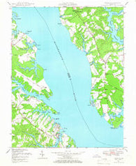 Urbanna Virginia Historical topographic map, 1:24000 scale, 7.5 X 7.5 Minute, Year 1946