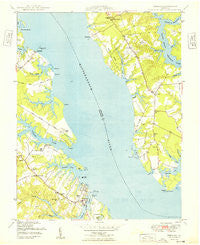 Urbanna Virginia Historical topographic map, 1:24000 scale, 7.5 X 7.5 Minute, Year 1949