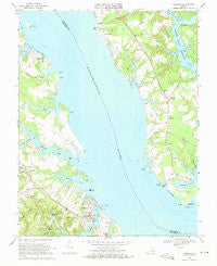Urbanna Virginia Historical topographic map, 1:24000 scale, 7.5 X 7.5 Minute, Year 1968
