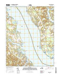 Urbanna Virginia Current topographic map, 1:24000 scale, 7.5 X 7.5 Minute, Year 2016