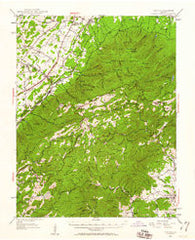 Vesuvius Virginia Historical topographic map, 1:62500 scale, 15 X 15 Minute, Year 1950