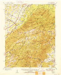 Vesuvius Virginia Historical topographic map, 1:62500 scale, 15 X 15 Minute, Year 1951