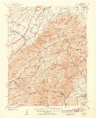 Vesuvius Virginia Historical topographic map, 1:62500 scale, 15 X 15 Minute, Year 1951