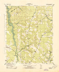 Vicksville Virginia Historical topographic map, 1:31680 scale, 7.5 X 7.5 Minute, Year 1943