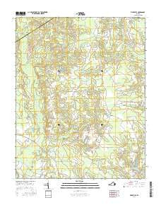Vicksville Virginia Current topographic map, 1:24000 scale, 7.5 X 7.5 Minute, Year 2016