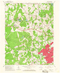 Vienna Virginia Historical topographic map, 1:24000 scale, 7.5 X 7.5 Minute, Year 1966