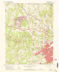 Vienna Virginia Historical topographic map, 1:24000 scale, 7.5 X 7.5 Minute, Year 1966