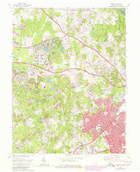 Vienna Virginia Historical topographic map, 1:24000 scale, 7.5 X 7.5 Minute, Year 1973