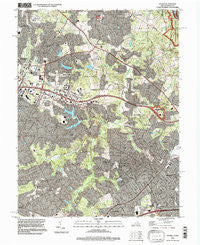 Vienna Virginia Historical topographic map, 1:24000 scale, 7.5 X 7.5 Minute, Year 1994