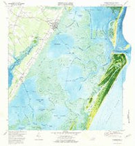 Wachapreague Virginia Historical topographic map, 1:24000 scale, 7.5 X 7.5 Minute, Year 1974